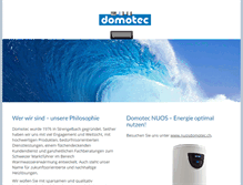 Tablet Screenshot of domotec.ch